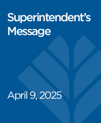  Superintendent's Message